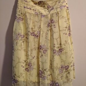 Banana Republic silk floral skirt